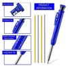 5 Packs Silver Streak Welders Pencil Set with Carbide Scriber Tool Solid Marker Metal Marking Tool