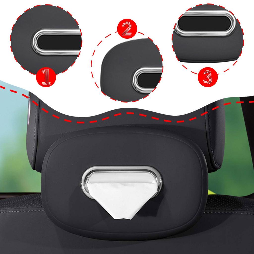 Auto-Taschentuchhalter Organizer Tägliche Nutzung Rücksitz Einfach zu bedienen Quadratisch Praktisch Silikon-Taschentuchbox-Abdeckung für Outdoor-Reisen