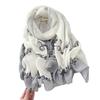 New Cotton and Linen Printed Silk Scarf Women's Summer Thin Travel Sunscreen Shawl Seaside Beach Towel Air-conditioned Room Scarf Women