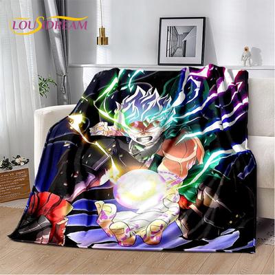 My Hero Academia Anime Cartoon Weiche Plüschdecke, Flanelldecke, Überwurfdecke für Wohnzimmer, Schlafzimmer, Bett, Sofa, Picknick-Abdeckung, 3D