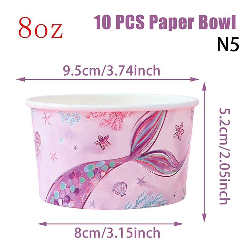 

10 шт. 8 унций бумажные миски для мороженого с принтом клубники и авокадо, декор для вечеринки по случаю дня рождения, детская посуда, десертная чашка, принадлежности для вечеринки по случаю детского душа