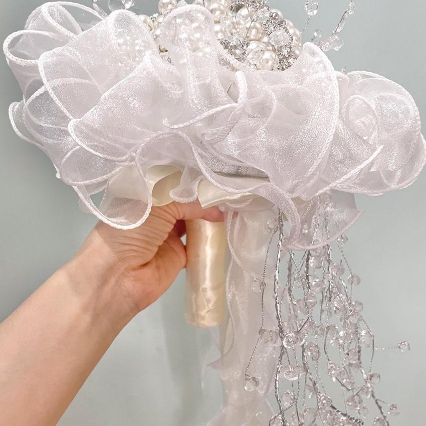 Golden Bridal Bouquet DIY Kit - Pearl Scepter Design