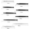 9pcs Tweezers Set Stainless Steel Anti-Static Precision Tweezers for Electronic Mobile Phone Repair Tools Hand Tools