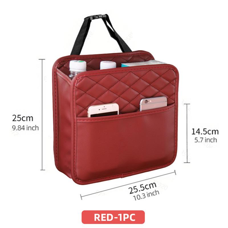 Leder Mehrzweck Auto Sitz Aufbewahrungstasche Wasserdicht Hängend Auto Sitz Organizer Müllbeutel Geeignet für die meisten Autos
