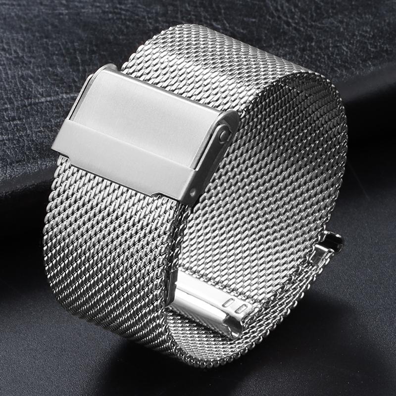 10-22mm Universal Milanese Watchband Mesh Stainless Steel Straps Wrist Belt Bracelet Black Silver Gold Rose for Men Women Bands