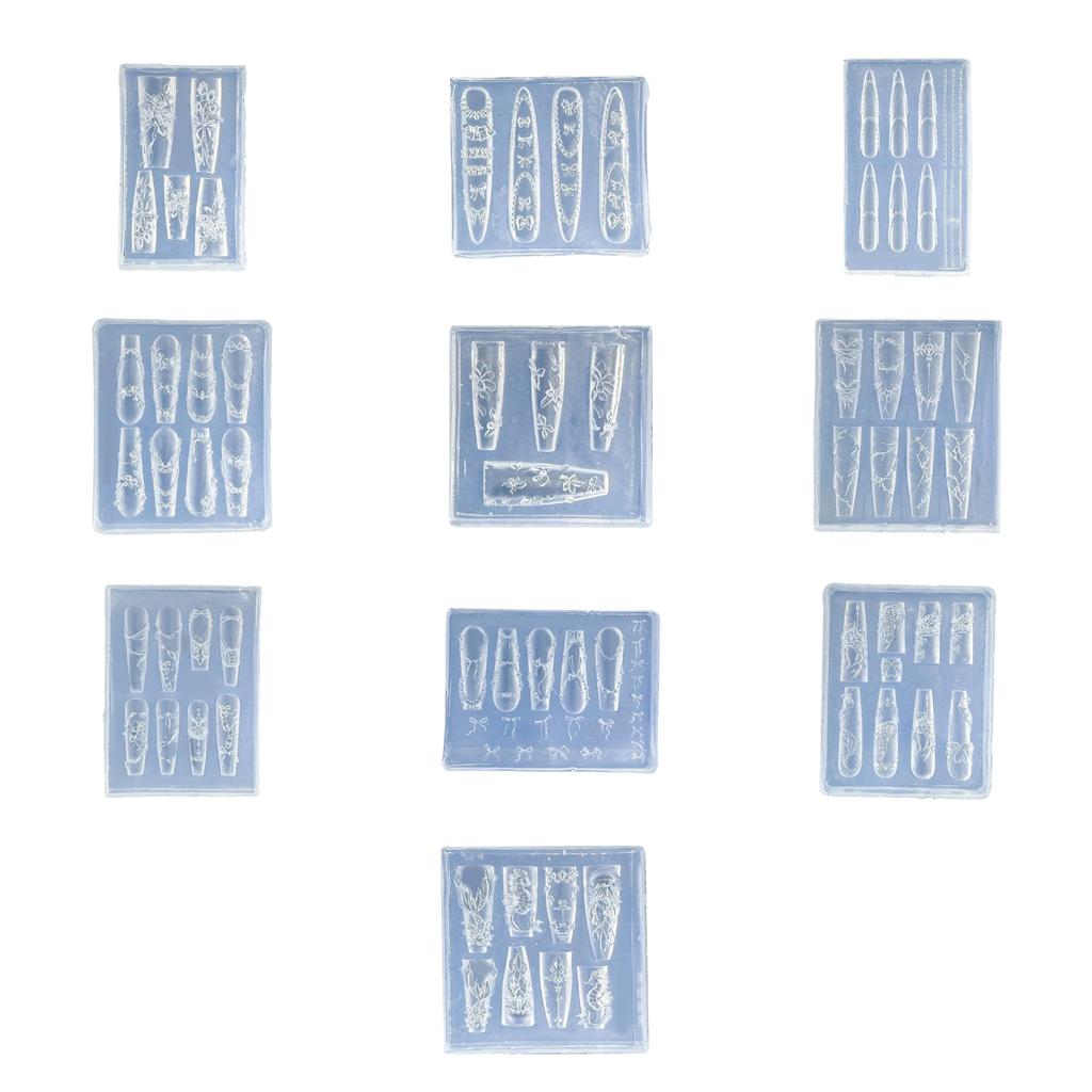 Flexible Nail Art Silicone Molds Create Flower Bowknot Charms For Professional Nail Design And Jewelry Making