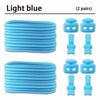 2 Pair round Elastic Shoelaces for Kids & Adults No-Tie Lock Shoelace Sneakers Quick-Lock Shoe Laces Accessory Pack