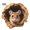 Easy Apply Wall Decor 3D Realistic Mouse Hole Sticker, Cute Rat Burrow Decal, Removable Vinyl Art Self-Adhesive for Kitchen Bedroom Cafe Pet