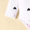 2023 Fall/Winter Baby & Toddler Fox Heart Print Long Sleeve Bodysuit with Bow Strap Dress Set