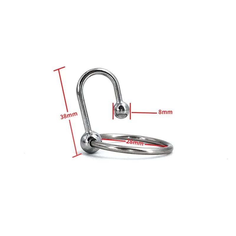 Male Sex Delay Glans Ring Metal Bead Penis Rings Stimulator Irritation Urethral Dilators Cock Ring Penis Plug Sex Toy For Men