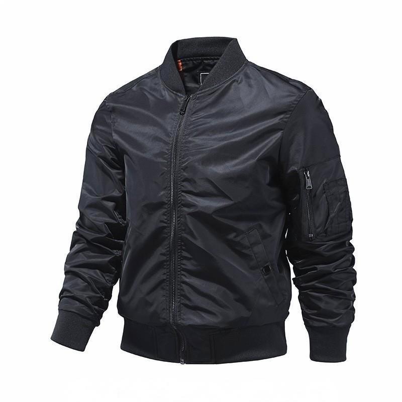 Solid Color Bomber Jacket Men Fashion Aviator Baseball Jacket New In Outerwears Spring Autumn Ropa Hombre Jackets For Men XS-5XL