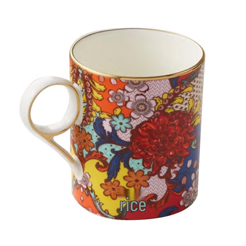 Yongfengyuan Florale Keramiktasse mit Deckel