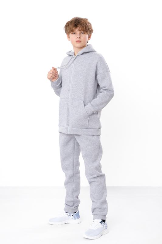 Warmer Jungen-Teenager-Set – Einfarbiger Reißverschluss-Hoodie & Bequeme Jogginghose, Winter 6421-025 HC