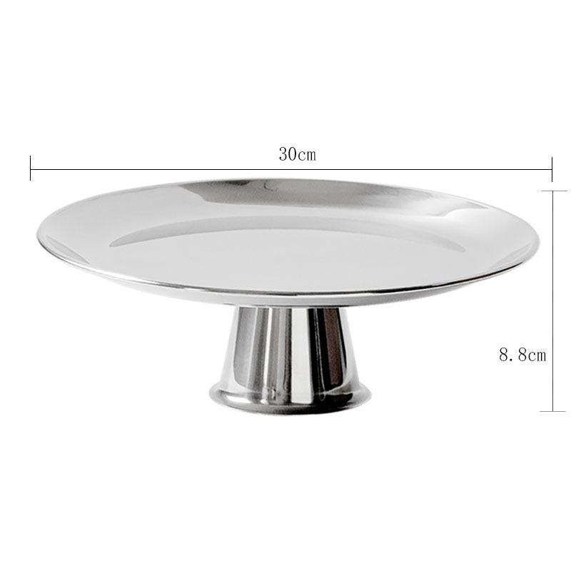 Circular Mirror Stainless Steel Fruit Tray, Snack and Candy Tray, Living Room Coffee Table Storage Tray, Accessory Accessories