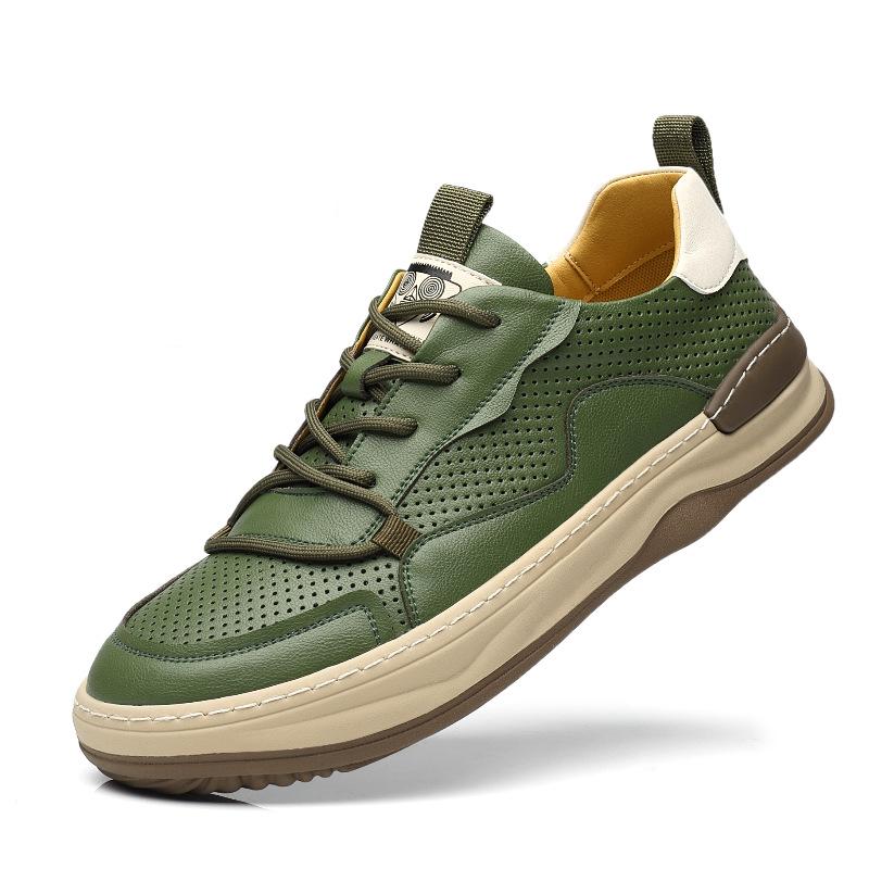 

Мужская обувь Осенняя и зимняя повседневная обувь на кожаной подушке Спортивная обувь Обувь для гольфа 38 зелёный