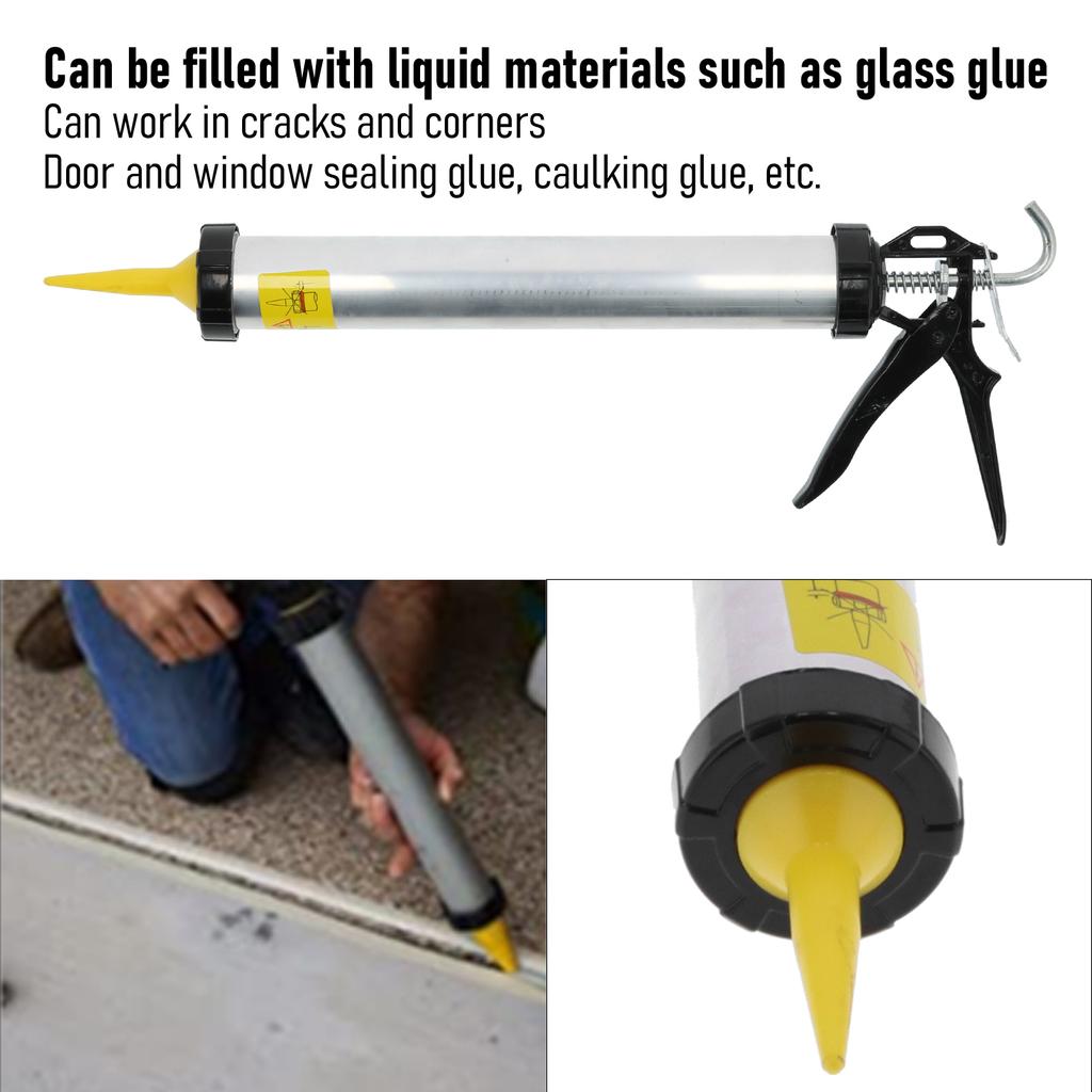 Caulking Gun Aluminum Alloy Cylindrical Lever Type Manual Sealant Glue Filling Tool 15703
