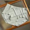 Women's Seamless Modal Cotton Mid-Waist Antibacterial Panties with Extended Crotch