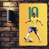 Iron Metal Sign Football Player Number  Foil Engraving Durable Wall Art Suitable for MenS Lounge Bar Home Office Res