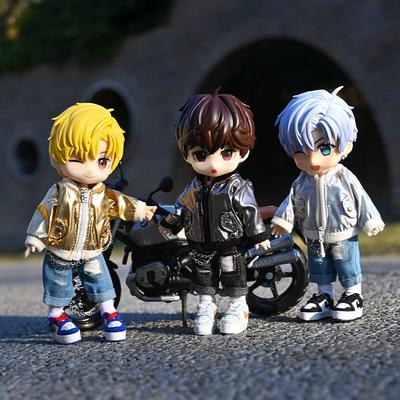 OB11 Baby Accessories Clothes for Baby Laser Bar Sets T-Shirts Jackets and Jeans Furniture for Dolls 1/12 Cool Anime Toys