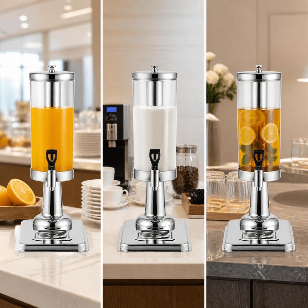 3L Countertop Drink Dispenser Transparent for Breakfast Bar, Café Owners