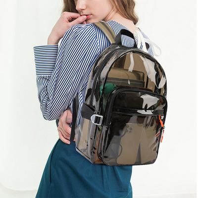 Zaino in PVC trasparente Zaino alla moda per studenti Zaino casual ad alto livello di aspetto Grande capacità Cartella scolastica