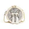 Chinese Fashion Small Round Pu Bag With Tassels And Internal Zipper Pocket For Women