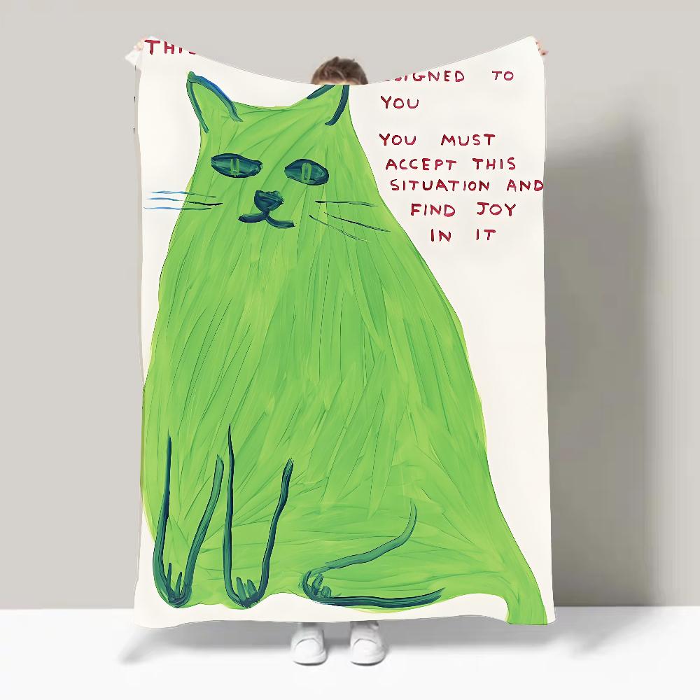 

David shrigley art Blanket Design Lightweight For Dorms, Naps, Living Room, Office,Sofa,All-Season 75x90cm