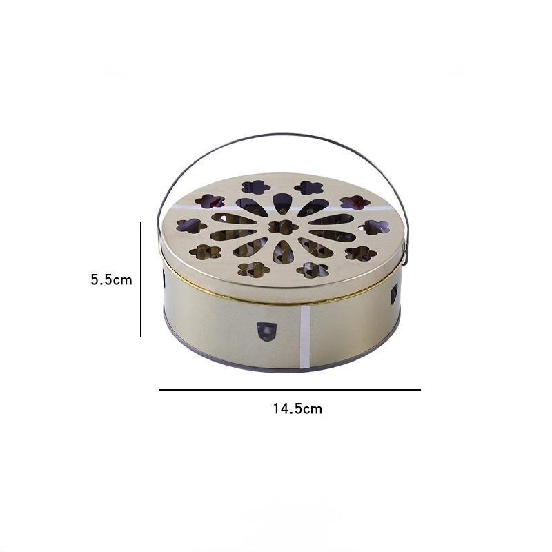 Metal Mosquito Coil Holder With Fireproof Design And Portable Handle Perfect For Home Patio Camping Outdoor Summer Use