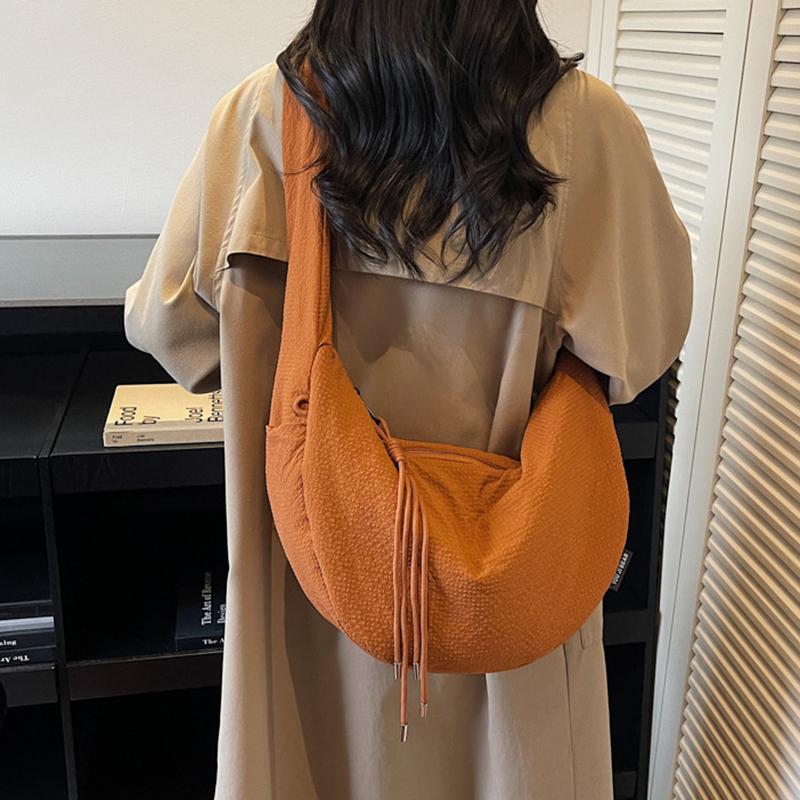 New Comfortable and Versatile Texture Hobo Bags Women Crossbody Bags Large Capacity Lightweight Casual Storage Bags Fashionable KTB