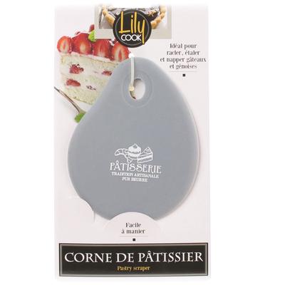 [A1607] - Silikon pasta boynuzu 'Patisserie' gri - 13x10 cm