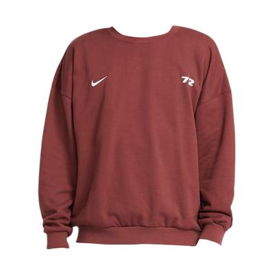 Nike Hanorac Confortabil la Modă cu Gât Rotund și Logo Mare al Mărcii pentru Bărbați Sweatshirt Maro Alb HQ2962-231