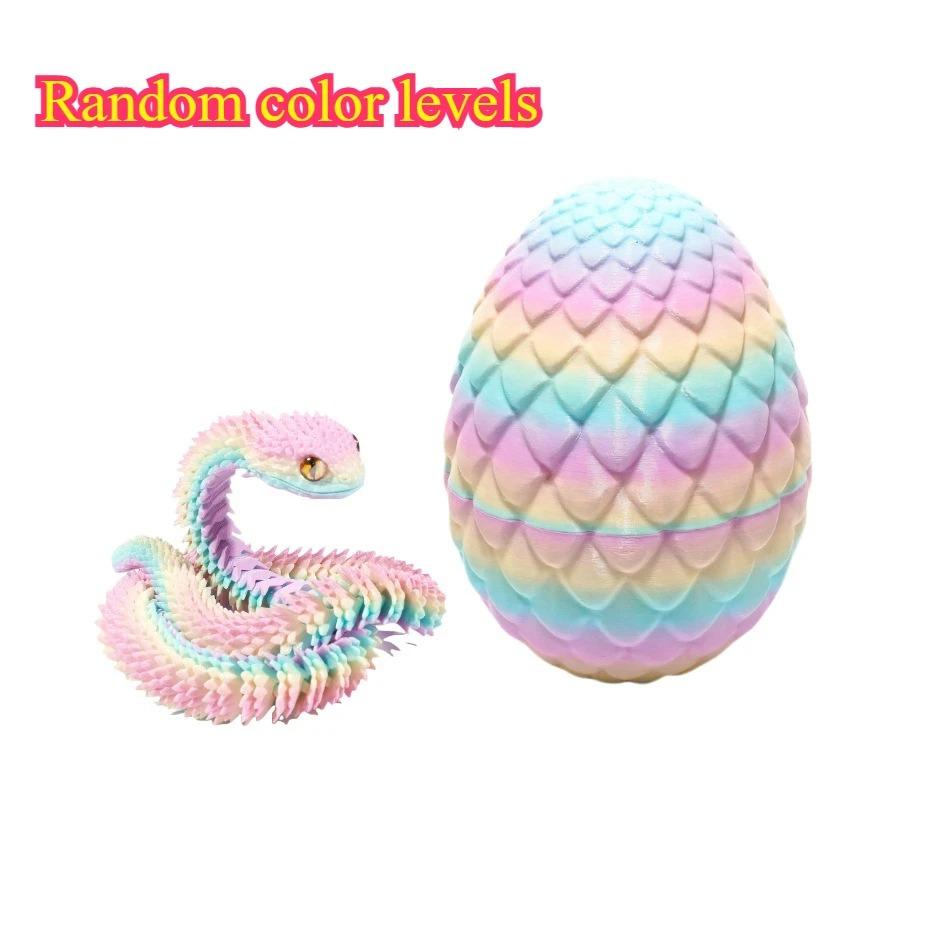 3D Printed Snake with Egg Joint Mobility Simulate Snake Ornament Desktop Home Animal Decoration Kids Desktop accessories