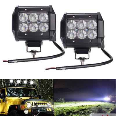 18W Led Work Light 4Wd Offroad Spot Fog Atv Suv Ute Lampa jazdy dla Jeepa