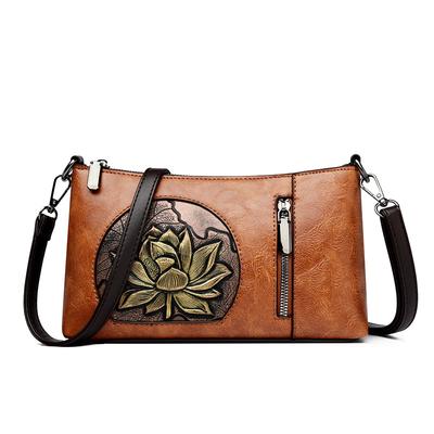 Crossbody Bag, Middle-aged Mother's Woman Bag, Soft Leather, Casual, Single-shoulder Bag