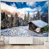 Forest Snow Tapestry Wall Hanging Christmas Gift New Year Witchcraft Landscape Room Home Decor
