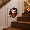 Durable Weatherproof Window Stickers 3D Hole Illusion Christmas Mouse Wall Sticker, Peel And Stick Waterproof PVC Holiday Home Decorations Decal