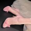 2025 New Bowknot Suede Stiletto Shoes Spring and Autumn New Round Toe Shallow Mouth Non-slip High Heels