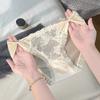 Sexy Lace Women's Underwear Women's Ice Silk Seamless Breathable Printed Butterfly Lace Lifting Hip Triangle Pants