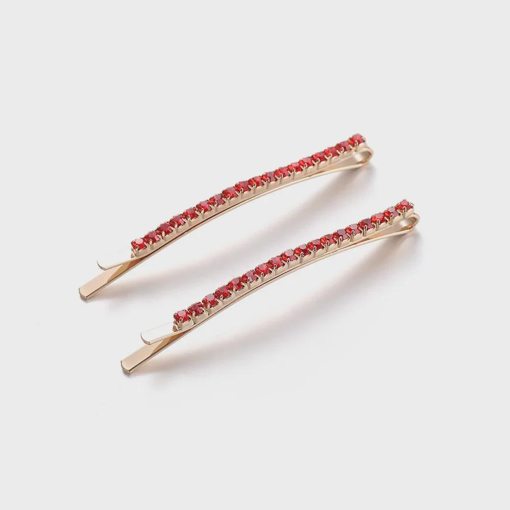 Chic Diamond Row Hair Clip: Elegant and Fashionable High-End Bangs Spring Hairpin