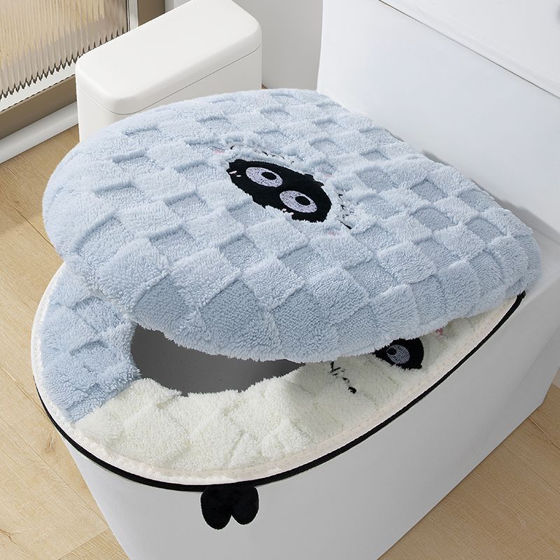 2025 new zipper two-piece set cute toilet seat cushion