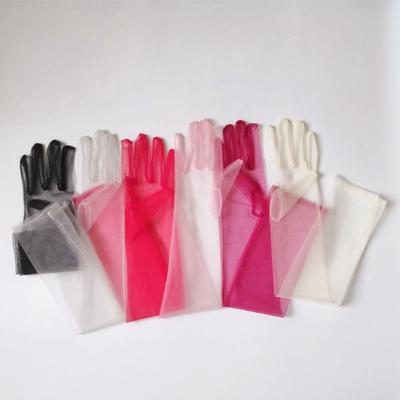 Vollfinger Lange Transparente Handschuhe Sonnenschutz Nahtlose Fäustlinge Oper Ball Fahrt Handschuhe Damen