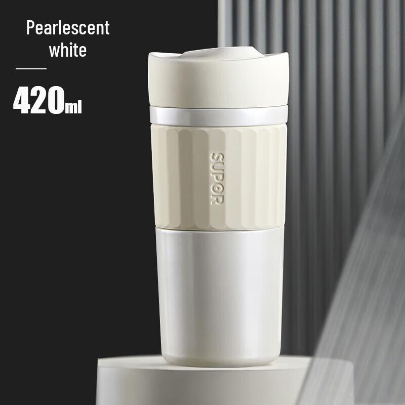 Supor Titanium Smart Temperature Display Vacuum Insulated Thermos with Tea Infuser