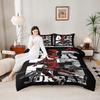 Air Jordan 23 Dunk Red Bulls NBA Basketball Fans 3 Piece Bedding Set Duvet Cover with 2 Pillowcases for Bedroom Decor