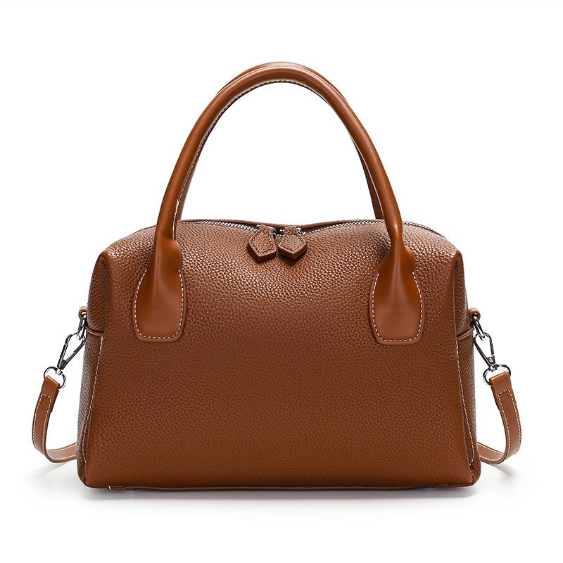 

Женская сумка новая городская простая с узором личи большая вместимость портативная на плечо сумка-мессенджер для поездок на работу коричневый