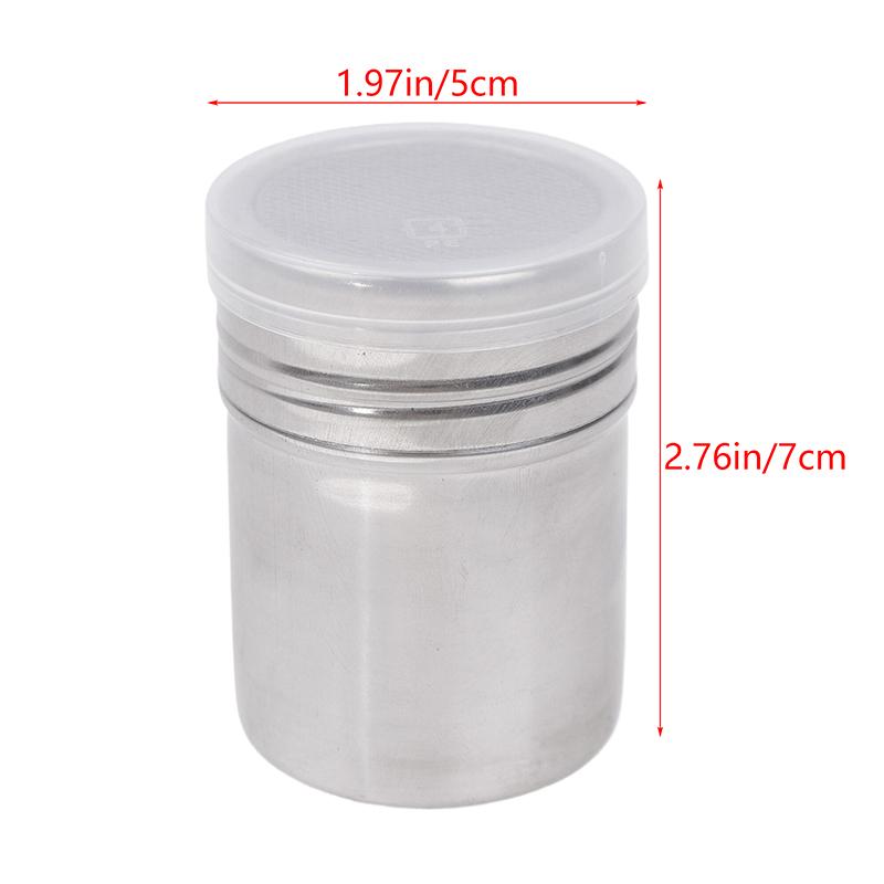 1 Stück Edelstahl Kaffee Shaker Kakao Schokolade Mehl Puderzucker Sieb Filter mit Deckel Küche Kuchen BBQ Küchenwerkzeuge