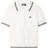 Heritage Elegant Lifestyle Pullover Short Sleeve Polo Shirt Women Tops F11W638417F-WT