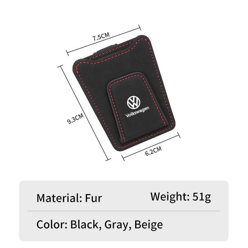 Dla VOLKSWAGEN VW Klips na okulary do osłony przeciwsłonecznej Samochodu Magnetyczny Uchwyt na Karty Organizer do Przechowywania Okularów Dla Volkswagen VW Golf 4 6 7 GTI Tiguan