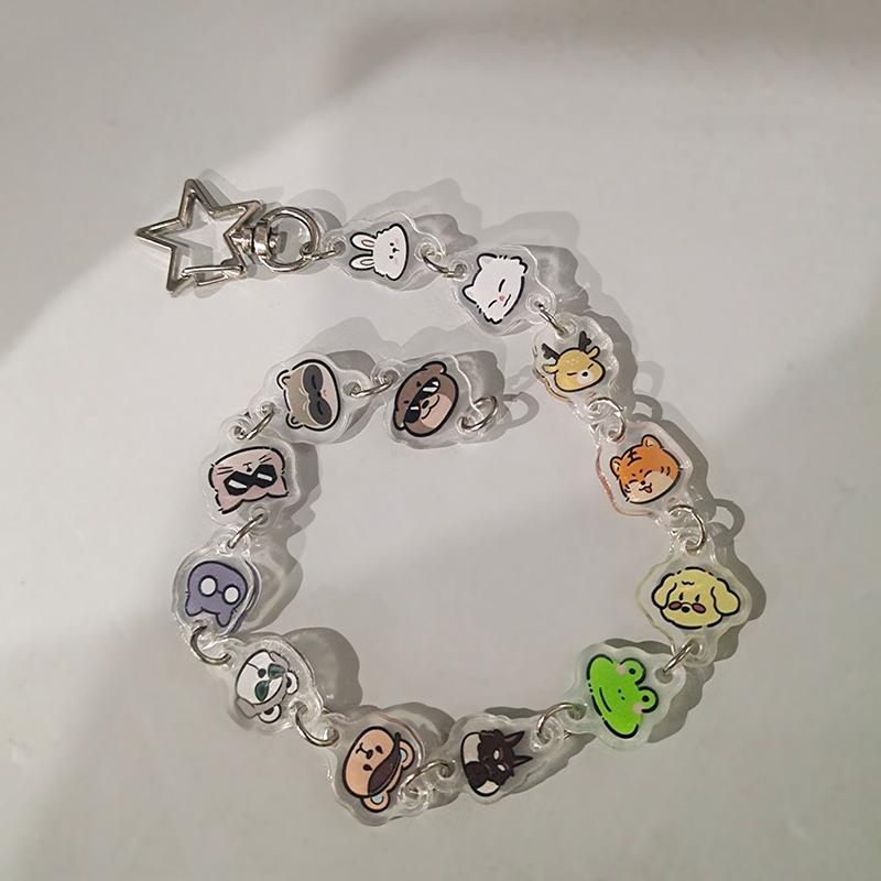 

Мультяшный аниме-браслет-брелок для женщин и девочек, модный брелок-подвеска в виде звезды, браслет из бисера, наручные украшения
