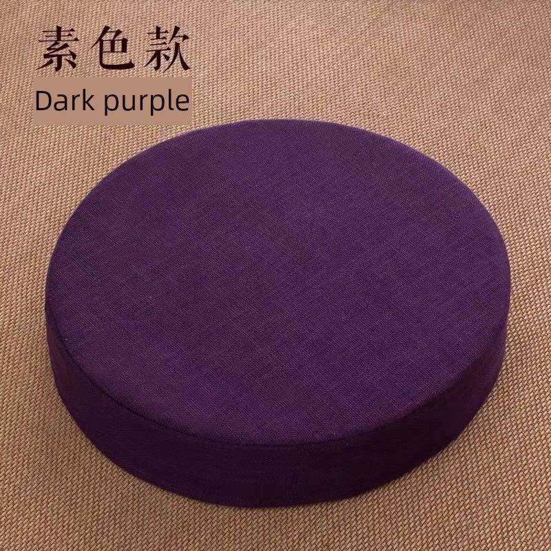 

Футон Льняной Татами Напольная круглая Подушка Утолщенная Медитация Эркер Съемный Моющийся Табурет Медитация Стоя на коленях и Поклонение Молитвенная подушка Deep purple 40X6cm