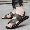 Fashion2024 Black Summer Sandals for Man Leather Sandals Men Luxury Sandals Man White Casual Shoes Men Zapatos De Hombre Sandalias